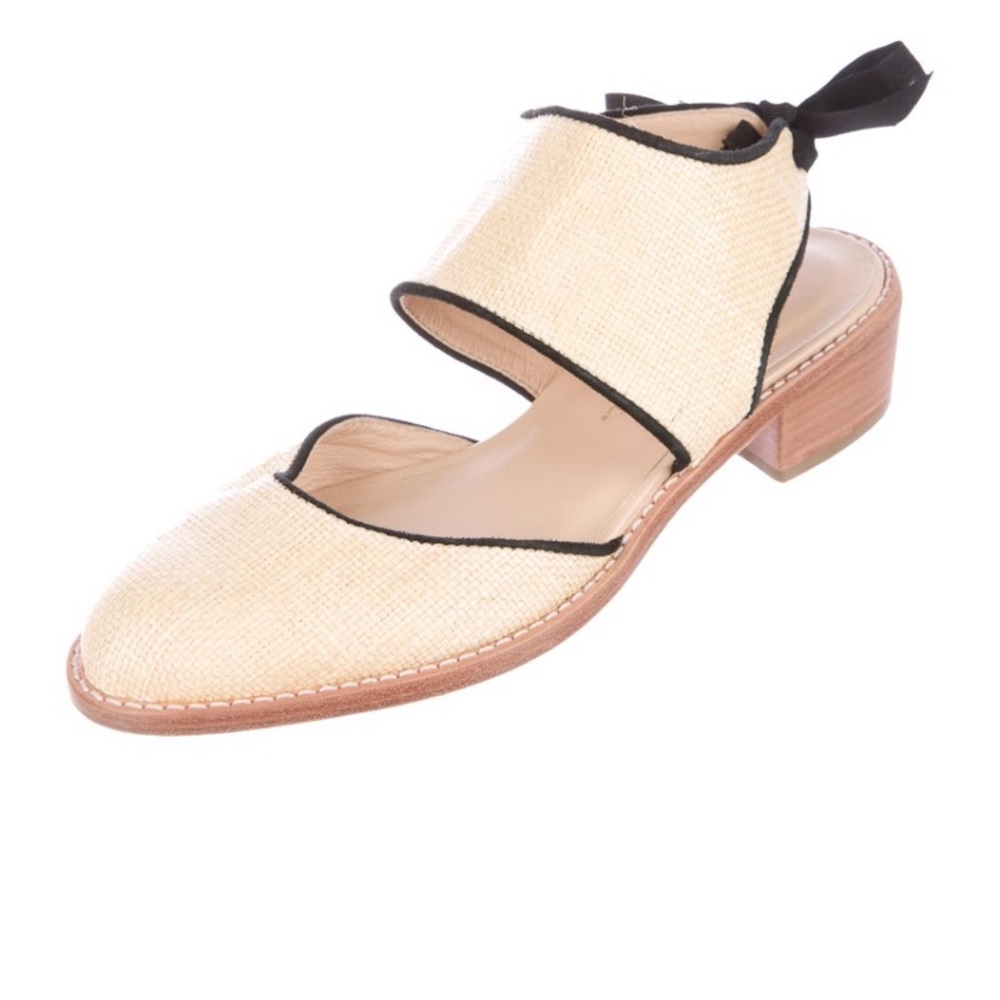 Loeffler Randall raffia sandal heels